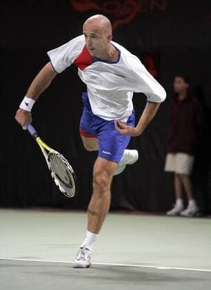 Ivan Ljubicic (Kroatien) Tennis Herren Qatar Open 2007, ATP Tour Einzelbild Doha Dynamik, Tennis Herren Qatar Open 2007, ATP Tour Einzelbild Doha Dynamik,