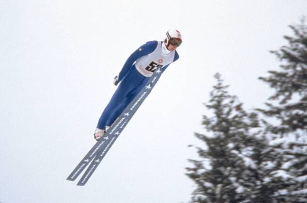 Matti Nykänen (Finnland) -  (aflo348) Skispringen OS Winter Herren Olympische Spiele 1984, Winterspiele, Nordischer Skisport, Ski Nordisch, Vneg Einzelbild Malo Polje Sarajevo Skispringen OS Winter Herren Olympische Spiele 1984, Winterspiele, Nordischer Skisport, Ski Nordisch, Vneg Einzelbild Malo Polje Sarajevo
