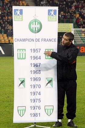 Champion de France - Die zehn Meisterschaften des französischen Rekordmeisters AS. St. Etienne schwarz auf weiß -  (pan18161) Fußball Herren Ligue 1 2006 2007, 1. Französische Liga, AS St. Etienne, ASSE Einzelbild St. Etienne Fußball Herren Ligue 1 2006 2007, 1. Französische Liga, AS St. Etienne, ASSE Einzelbild St. Etienne  