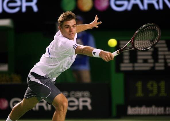 Stanislas Wawrinka (Schweiz) Tennis Herren Australian Open 2007, ATP Tour, Grand Slam Einzelbild Melbourne Dynamik, Tennis Herren Australian Open 2007, ATP Tour, Grand Slam Einzelbild Melbourne Dynamik,