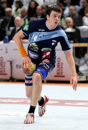 Siarhei Rutenka (Slovenien) am Ball Handball WM Herren WM 2007, Länderspiel, Nationalteam, Gruppe A, Nationaltrikot, Einzelbild Wetzlar Handball WM Herren WM 2007, Länderspiel, Nationalteam, Gruppe A, Nationaltrikot, Einzelbild Wetzlar
