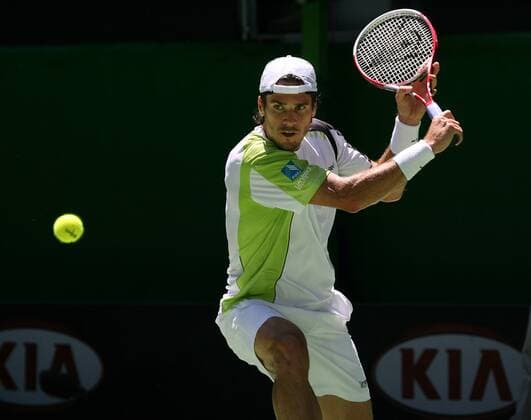 Thomas Haas (Deutschland) Tennis Herren Australian Open 2007, Grand Slam, ATP Tour Einzelbild Melbourne Tennis Herren Australian Open 2007, Grand Slam, ATP Tour Einzelbild Melbourne