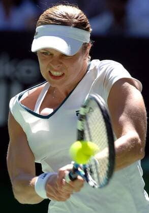 Kim Clijsters (Belgien) - Rückhand -  Tennis Damen Australian Open 2007, Grand Slam, WTA Tour Einzelbild Melbourne Dynamik, Tennis Damen Australian Open 2007, Grand Slam, WTA Tour Einzelbild Melbourne Dynamik,