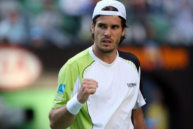Thomas Haas (Deutschland) - Jubel Tennis Herren Australian Open 2007, Grand Slam, ATP Tour Einzelbild Melbourne Tennis Herren Australian Open 2007, Grand Slam, ATP Tour Einzelbild Melbourne