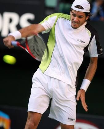 Thomas Haas (Deutschland) Tennis Herren Australian Open 2007, Grand Slam, ATP Tour Einzelbild Melbourne Dynamik, Tennis Herren Australian Open 2007, Grand Slam, ATP Tour Einzelbild Melbourne Dynamik,