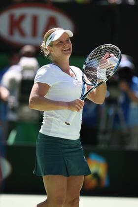 Kim Clijsters (Belgien) gut gelaunt Tennis Damen Australian Open 2007, Grand Slam, WTA Tour Einzelbild Melbourne Freude, Tennis Damen Australian Open 2007, Grand Slam, WTA Tour Einzelbild Melbourne Freude,