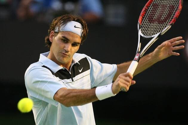 Roger Federer (Schweiz) Tennis Herren Australian Open 2007, Grand Slam, ATP Tour Einzelbild Melbourne Tennis Herren Australian Open 2007, Grand Slam, ATP Tour Einzelbild Melbourne