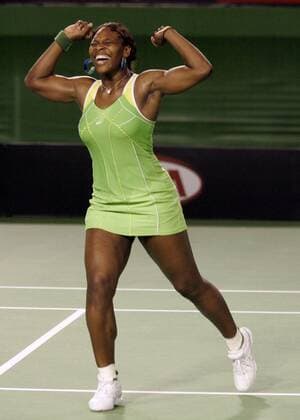 Siegerin Serena Williams (USA) - Jubel Tennis Damen Australian Open 2007, WTA Tor, Grand Slam, Finale, Endspiel Einzelbild Melbourne Begeisterung, Freude, Tennis Damen Australian Open 2007, WTA Tor, Grand Slam, Finale, Endspiel Einzelbild Melbourne Begeisterung, Freude,