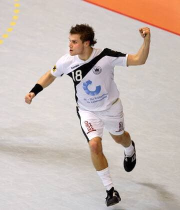 Michael Kraus (Deutschland) - Torjubel Handball WM Herren WM 2007, Länderspiel, Nationalteam, Nationaltrikot, Hauptrunde Gruppe I Einzelbild Dortmund Freude, Handball WM Herren WM 2007, Länderspiel, Nationalteam, Nationaltrikot, Hauptrunde Gruppe I Einzelbild Dortmund Freude,