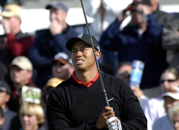 Eldrick Tiger Woods (USA) skeptisch -  (SDP2007012807) Golf Herren Buick Invitational 2007, PGA Tour Einzelbild San Diego Skepsis, Golf Herren Buick Invitational 2007, PGA Tour Einzelbild San Diego Skepsis,