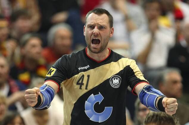 Christian Schwarzer (Deutschland) - Torjubel Handball WM Herren WM 2007, Länderspiel, Nationalteam, Hauptrunde, Gruppe I, Nationaltrikot Einzelbild Dortmund Begeisterung, Freude, Handball WM Herren WM 2007, Länderspiel, Nationalteam, Hauptrunde, Gruppe I, Nationaltrikot Einzelbild Dortmund Begeisterung, Freude,