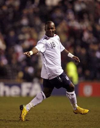 Leroy Lita (England U21) - Torjubel - EDITORIAL USE ONLY. No use with unauthorised audio, video, data, fixture lists, club league logos or live services. Online in-match use limited to 120 images, no video emulation. No use in betting, games or single club league player publications. Fußball Länderspiel Herren U 21 Freundschaftsspiel 2007, Test, Testspiel, Nationalmannschaft, Nationalteam, Nationaltrikot Einzelbild Derby Freude, Fußball Länderspiel Herren U 21 Freundschaftsspiel 2007, Test, Testspiel, Nationalmannschaft, Nationalteam, Nationaltrikot Einzelbild Derby Freude,