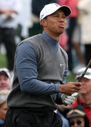 Eldrick Tiger Woods (USA) skeptisch -  (PXP2007022306) Golf Herren WGC Accenture Match Play Championship 2007, PGA Tour, Lochspiel, Lochspielwettbewerb Einzelbild Marana Enttäuschung Golf Herren WGC Accenture Match Play Championship 2007, PGA Tour, Lochspiel, Lochspielwettbewerb Einzelbild Marana Enttäuschung