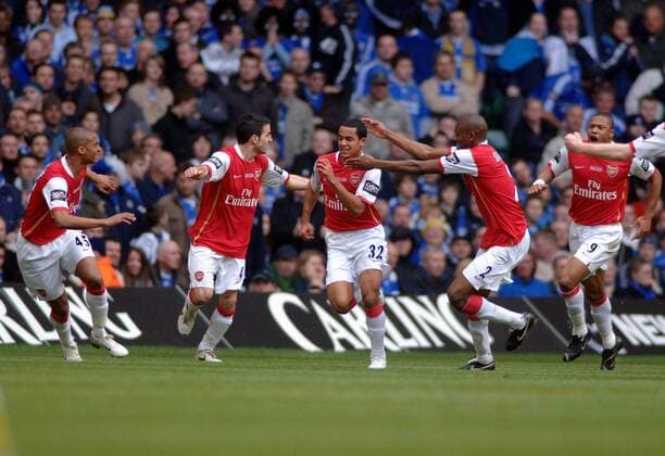 Torjubel Arsenal, v.li.: Armand Traore, Cesc Fabregas, Torschütze Theo Walcott, Vassiriki Abou Diaby und Julio Baptista - Fußball Herren Carling Cup 2006 2007, Englischer Pokal, Pokalspiel, Ligapokal, League, Finale, Endspiel, Gruppe London Freude, Fußball Herren Carling Cup 2006 2007, Englischer Pokal, Pokalspiel, Ligapokal, League, Finale, Endspiel, Gruppe London Freude,
