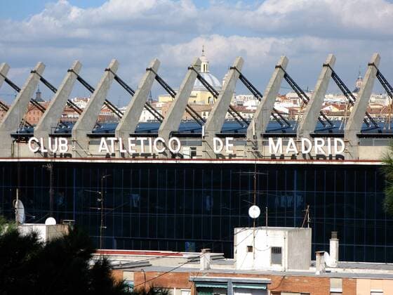 Außenansicht Estadio Vicente Calderon, Heimspielstätte von Atletico Madrid Fußball Herren Primera Division 2006 2007, 1. Spanische Liga, Stadion, Fußballstadion, außen, Außenansicht Totale Estadio Vicente Calderon Madrid Fußball Herren Primera Division 2006 2007, 1. Spanische Liga, Stadion, Fußballstadion, außen, Außenansicht Totale Estadio Vicente Calderon Madrid