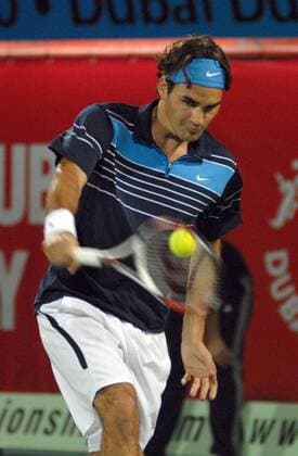 Roger Federer (Schweiz) -  (DUB2007030213) Tennis Herren Dubai Tennis Championships 2007, Championship, ATP Tour Einzelbild o0 Halbfinale Dubai Tennis Herren Dubai Tennis Championships 2007, Championship, ATP Tour Einzelbild o0 Halbfinale Dubai