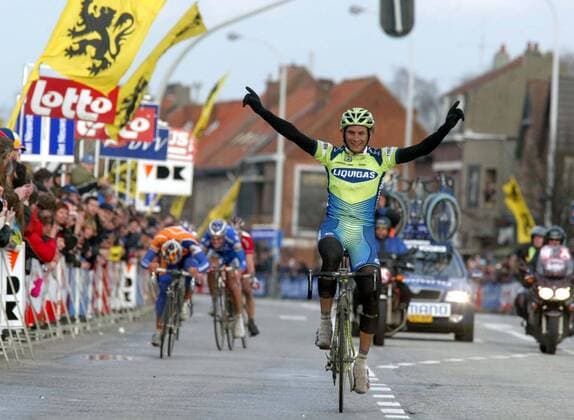 Filippo Pozzato (Italien Liquigas) - Sieger des Het Volk 2007 -  Radsport Herren Omloop Het Volk 2007, Straßenradsport, Rad, Straße Gruppe Lokeren Freude, Radsport Herren Omloop Het Volk 2007, Straßenradsport, Rad, Straße Gruppe Lokeren Freude,