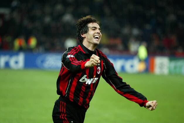 Kaka (AC Mailand) - Torjubel - Fußball EC 1 Herren Champions League 2006 2007, AC Mailand, Milan Einzelbild Mailand Freude, Fußball EC 1 Herren Champions League 2006 2007, AC Mailand, Milan Einzelbild Mailand Freude,