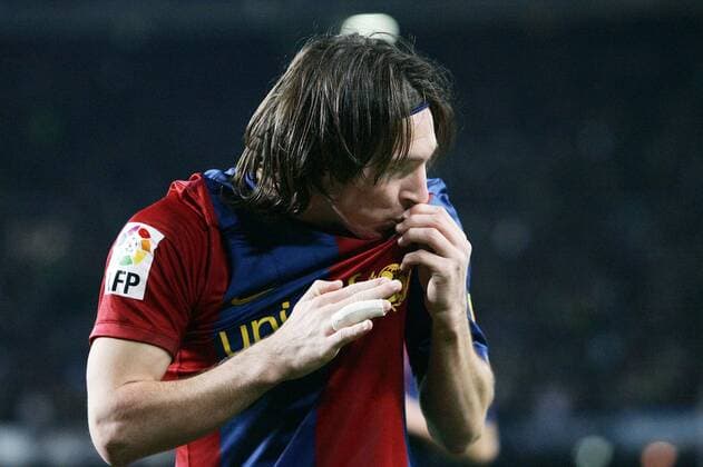 Lionel Messi (FC Barcelona) - Torjubel -  Fußball Herren Primera Division 2006 2007, 1. Spanische Liga, FC Barcelona, Barca Einzelbild Barcelona Freude, Fußball Herren Primera Division 2006 2007, 1. Spanische Liga, FC Barcelona, Barca Einzelbild Barcelona Freude,