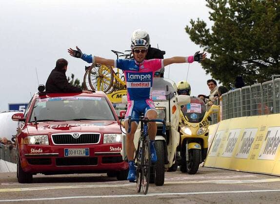 Matteo Bono (Italien Lampre) gewinnt die sechste Etappe der 42. Tirreno Adriatico 2007 -  Radsport Herren 42. Tirreno Adriatico 2007, ProTour, Straßenradsport, Straße, Rad Einzelbild Begeisterung, Freude, Radsport Herren 42. Tirreno Adriatico 2007, ProTour, Straßenradsport, Straße, Rad Einzelbild Begeisterung, Freude,