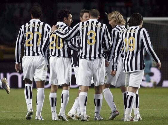 Torjubel Juventus Turin - Fußball Herren Serie B 2006 2007, 2. Italienische Liga, Juventus Turin, Juve, Vdig Gruppe Turin Freude, Fußball Herren Serie B 2006 2007, 2. Italienische Liga, Juventus Turin, Juve, Vdig Gruppe Turin Freude,