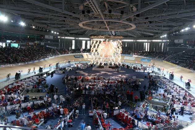 Eröffnungsfeier der Bahnrad WM 2007 in der Palma Arena - Radsport WM WM 2007, Rad, Bahn, Halle, Indoor, Bahnrad, Bahnradsport, Totale PalmaArena, Velodrome San Ferran Palma de Mallorca Radsport WM WM 2007, Rad, Bahn, Halle, Indoor, Bahnrad, Bahnradsport, Totale PalmaArena, Velodrome San Ferran Palma de Mallorca