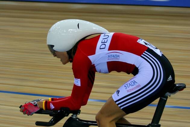 Larissa Kleinmann (Deutschland) -  Radsport WM Damen WM 2007, Rad, Bahn, Halle, Indoor, Bahnrad, Bahnradsport, , Nationaltrikot Einzelbild Palma de Mallorca Radsport WM Damen WM 2007, Rad, Bahn, Halle, Indoor, Bahnrad, Bahnradsport, , Nationaltrikot Einzelbild Palma de Mallorca