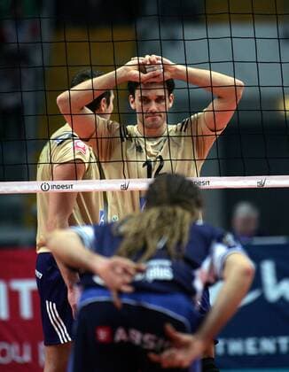 Joao Jose (Friedrichshafen) -  Volleyball EC 1 Herren Indesit European Champions League 2006 2007, VfB Friedrichshafen - Tours VB 3:1, Finale, Endspiel Gruppe Moskau Konzentration, Volleyball EC 1 Herren Indesit European Champions League 2006 2007, VfB Friedrichshafen - Tours VB 3:1, Finale, Endspiel Gruppe Moskau Konzentration,