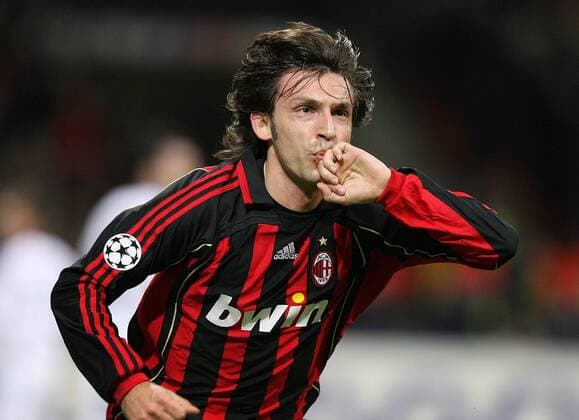 Andrea Pirlo (AC Mailand) - Torjubel -  Fußball EC 1 Herren Champions League 2006 2007, Milan Einzelbild Mailand Freude, Fußball EC 1 Herren Champions League 2006 2007, Milan Einzelbild Mailand Freude,