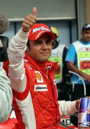 Felipe Massa (Brasilien Ferrari) jubelt über die Pole Position beim GP von Bahrain 2007 Motorsport Grand Prix Herren Großer Preis von Bahrain 2007, Formel 1 Weltmeisterschaft, F1, F, GP, WM, Qualifying Einzelbild Manama, Sakhir Freude, Motorsport Grand Prix Herren Großer Preis von Bahrain 2007, Formel 1 Weltmeisterschaft, F1, F, GP, WM, Qualifying Einzelbild Manama, Sakhir Freude,