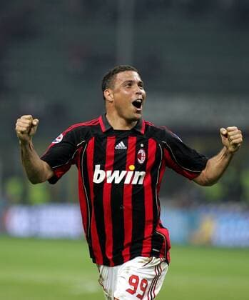 Ronaldo (AC Mailand) - Torjubel - Fußball Herren Serie A 2006 2007, 1. Italienische Liga, AC Mailand, Milan Einzelbild Mailand Freude, Fußball Herren Serie A 2006 2007, 1. Italienische Liga, AC Mailand, Milan Einzelbild Mailand Freude,