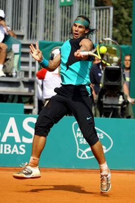 Rafael Nadal (Spanien) -  (pan19971) Tennis Herren Monte Carlo Open 2007, Masters Series, ATP Tour, Finale, Endspiel Einzelbild Monte Carlo Dynamik, Tennis Herren Monte Carlo Open 2007, Masters Series, ATP Tour, Finale, Endspiel Einzelbild Monte Carlo Dynamik,  
