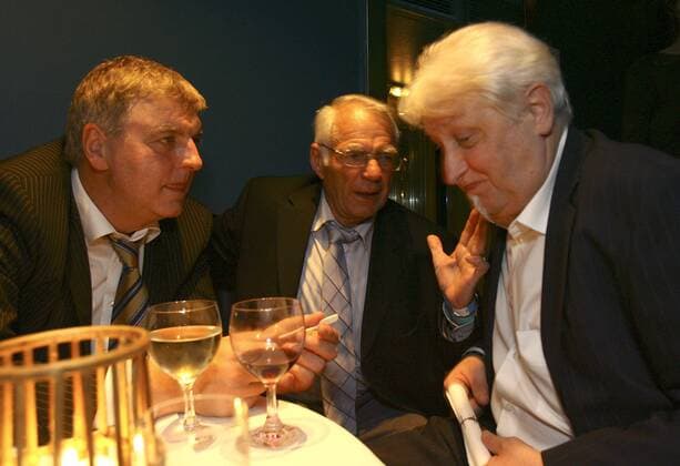 HBL Party beim Final Four in Hamburg, v.li.: Bernd Uwe Hildebrandt, Manager Manfred Werner (Flensburg) und DHB Vizepräsident Horst Bredemeier Handball 1. BL Herren DHB Pokal 2006 2007, Pokalspiel, Endrunde, Finalrunde, FinalFour, Final Four, 4 Gruppe Hamburg Handball 1. BL Herren DHB Pokal 2006 2007, Pokalspiel, Endrunde, Finalrunde, FinalFour, Final Four, 4 Gruppe Hamburg