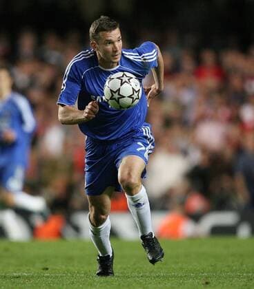 Andriy Shevchenko (Chelsea) am Ball -  Fußball EC 1 Herren Champions League 2006 2007, Chelsea FC London, Halbfinale, Einzelbild Halbfinale London Dynamik, Fußball EC 1 Herren Champions League 2006 2007, Chelsea FC London, Halbfinale, Einzelbild Halbfinale London Dynamik,