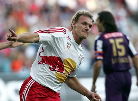Alexander Zickler (Salzburg) - Torjubel -  Fußball Herren tmobilebundesliga 2006 2007 1. Österreichische Liga SV Red Bull Salzburg, RedBull, Einzelbild Salzburg Freude, Fußball Herren tmobilebundesliga 2006 2007 1. Österreichische Liga SV Red Bull Salzburg, RedBull, Einzelbild Salzburg Freude,