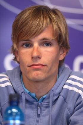Linus Gerdemann (Deutschland T Mobile) während der Pressekonferenz Radsport WM Herren Vorschau WM 2007, Straßenradsport, Straße, Rad, Pressetermin Porträt Frankfurt M. Radsport WM Herren Vorschau WM 2007, Straßenradsport, Straße, Rad, Pressetermin Porträt Frankfurt M.