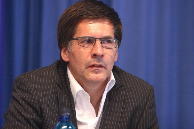 Pressesprecher Jörg Klopfer (Deutschland) während der Pressekonferenz Radsport WM Herren Vorschau WM 2007, Straßenradsport, Straße, Rad, Pressetermin Porträt Frankfurt M. Radsport WM Herren Vorschau WM 2007, Straßenradsport, Straße, Rad, Pressetermin Porträt Frankfurt M.