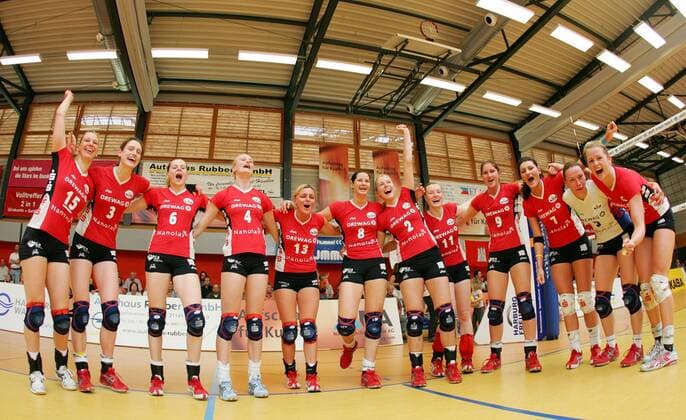 Der Dresdner SC ist Deutscher Meister 2007 Volleyball 1. BL Damen Saison 2006 2007, Dresdner SC, DSC, Dresden Totale Hamburg Freude, Begeisterung, Volleyball 1. BL Damen Saison 2006 2007, Dresdner SC, DSC, Dresden Totale Hamburg Freude, Begeisterung,