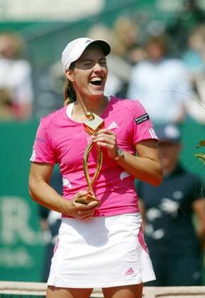 Justine Henin (Belgien) - Siegerin beim J&S Cup 2007 in Warschau -  (EN00137091002) Tennis Damen J&S Cup 2007, J & S, JS, WTA Tour Einzelbild Warschau Glück, Freude, Begeisterung, Tennis Damen J&S Cup 2007, J & S, JS, WTA Tour Einzelbild Warschau Glück, Freude, Begeisterung,