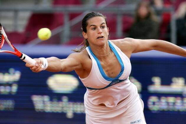 Amelie Mauresmo (Frankreich) Tennis Damen Qatar Telecom German Open 2007, WTA Tour Einzelbild Hundekehle Berlin Dynamik, Tennis Damen Qatar Telecom German Open 2007, WTA Tour Einzelbild Hundekehle Berlin Dynamik,