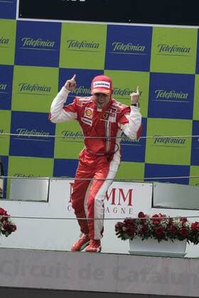 Sieger Felipe Massa (Brasilien Ferrari) gewinnt den Großen Preis von Spanien 2007 Motorsport Grand Prix Herren Großer Preis von Spanien 2007, Formel 1 Weltmeisterschaft, F1, F, GP, WM Einzelbild o0 Circuit de Catalunya Barcelona Freude, Motorsport Grand Prix Herren Großer Preis von Spanien 2007, Formel 1 Weltmeisterschaft, F1, F, GP, WM Einzelbild o0 Circuit de Catalunya Barcelona Freude,