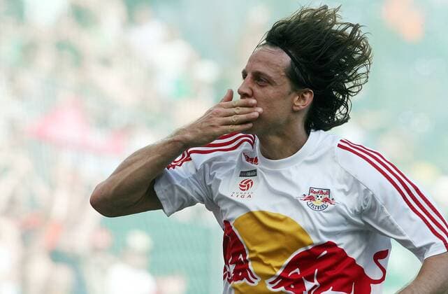 Rene Aufhauser (Salzburg) - Torjubel -  Fußball 1. BL Herren TmobileBundesliga 2006 2007, 1. Österreichische Liga, SV Red Bull Salzburg Einzelbild Wals Siezenheim Freude, Fußball 1. BL Herren TmobileBundesliga 2006 2007, 1. Österreichische Liga, SV Red Bull Salzburg Einzelbild Wals Siezenheim Freude,