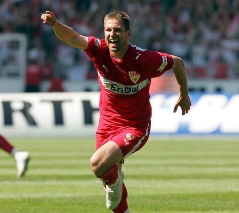 Thomas Hitzlsperger (Stuttgart) - Torjubel Fußball 1. BL Herren Saison 2006 2007, VfB Stuttgart Einzelbild Stuttgart Freude, Begeisterung, Fußball 1. BL Herren Saison 2006 2007, VfB Stuttgart Einzelbild Stuttgart Freude, Begeisterung,