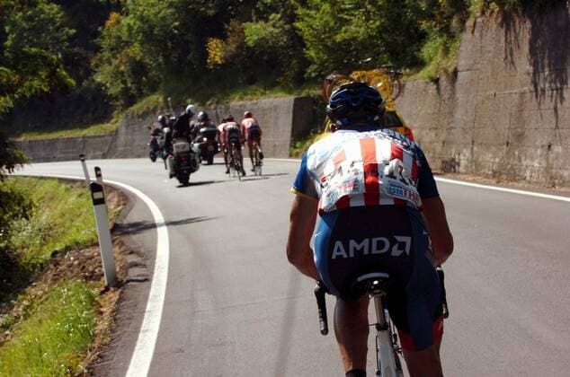 George Hincapie (USA Discovery Channel) muss abreißen lassen - Radsport Herren Giro d Italia 2007, dItalia, ProTour, Straßenradsport, Straße, Rad Gruppe Signora Della Guardia 10. Etappe: Lido di Camaiore - Santuario Nostra Radsport Herren Giro d Italia 2007, dItalia, ProTour, Straßenradsport, Straße, Rad Gruppe Signora Della Guardia 10. Etappe: Lido di Camaiore - Santuario Nostra