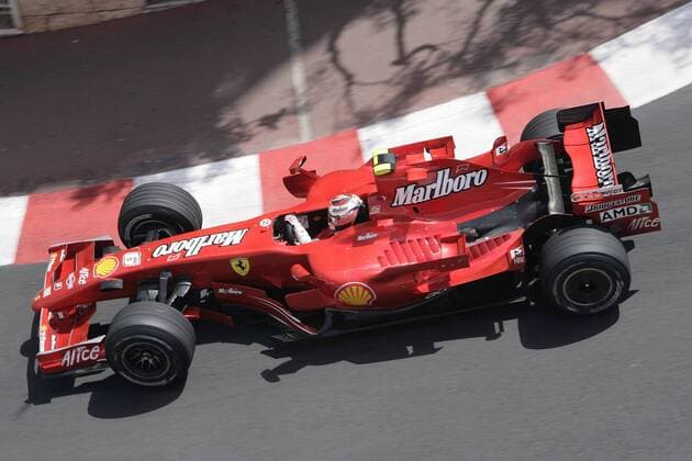 Kimi Räikkönen (Finnland Ferrari) in seinem Boliden Motorsport Grand Prix Herren Großer Preis von Monaco 2007, Formel 1 Weltmeisterschaft, F1, F, GP, WM, Freies Training Einzelbild Monte Carlo Motorsport Grand Prix Herren Großer Preis von Monaco 2007, Formel 1 Weltmeisterschaft, F1, F, GP, WM, Freies Training Einzelbild Monte Carlo