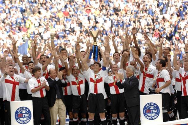 Inter Mailand - Italienischer Meister 2006 2007 -  Fußball Herren Serie A 2006 2007, 1. Italienische Liga, FC Internazionale Mailand, Italienische Meisterschaft Totale Mailand Freude, Fußball Herren Serie A 2006 2007, 1. Italienische Liga, FC Internazionale Mailand, Italienische Meisterschaft Totale Mailand Freude,