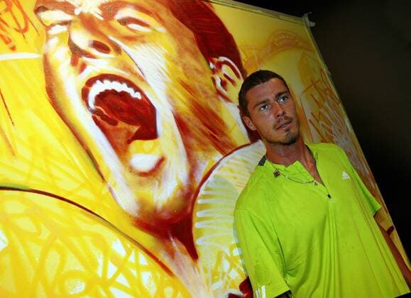 Marat Safin (Rußland) - Adidas Athlet im Rahmen der Kampagne Impossible is nothing Tennis Herren French Open 2007, ATP Tour, Grand Slam Einzelbild Roland Garros Paris Tennis Herren French Open 2007, ATP Tour, Grand Slam Einzelbild Roland Garros Paris