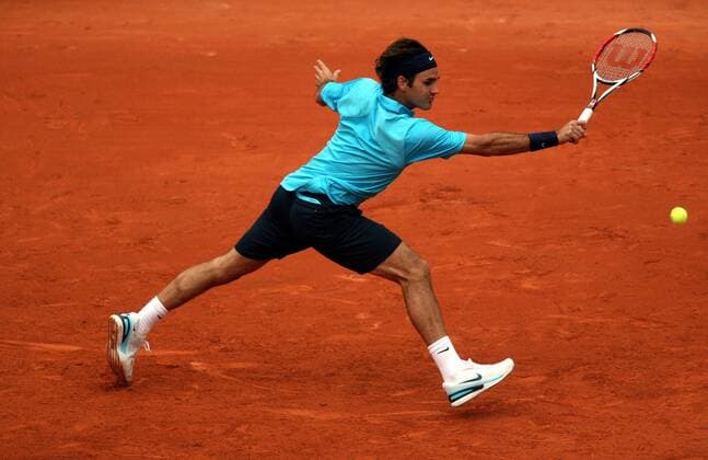 Roger Federer (Schweiz) Tennis Herren French Open 2007, Grand Slam, ATP Tour Einzelbild Roland Garros Paris Dynamik, Tennis Herren French Open 2007, Grand Slam, ATP Tour Einzelbild Roland Garros Paris Dynamik,