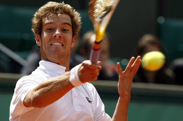 Richard Gasquet (Frankreich) -  (pan20475) Tennis Herren French Open 2007, Grand Slam, ATP Tour Einzelbild Roland Garros Paris Dynamik, Tennis Herren French Open 2007, Grand Slam, ATP Tour Einzelbild Roland Garros Paris Dynamik,  