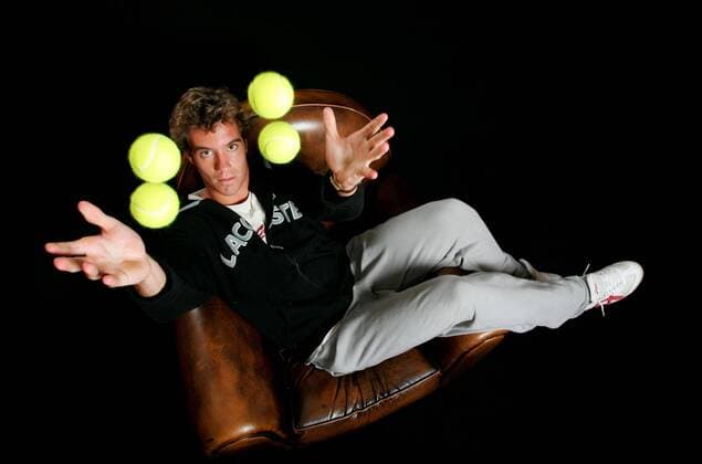Richard Gasquet (Frankreich) -  (pan20465) Tennis Herren Tennis 2007, ATP Tour, Fotoshooting, Pressetermin Einzelbild Paris Tennis Herren Tennis 2007, ATP Tour, Fotoshooting, Pressetermin Einzelbild Paris  